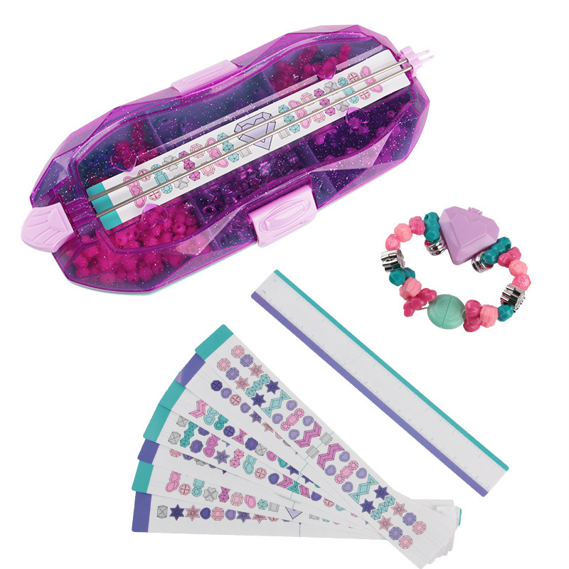 厂家直销 DIY手绳 儿童手工弹力手链 珠宝盒宝石手镯玩具