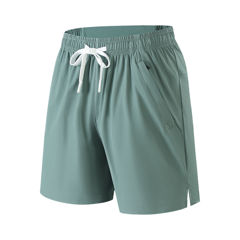 Factory Direct Sales Men's and Women's Ice Silk Casual Shorts Summer Men's Korean Style Slim Nylon Elastic Sports Pants Beach Pants