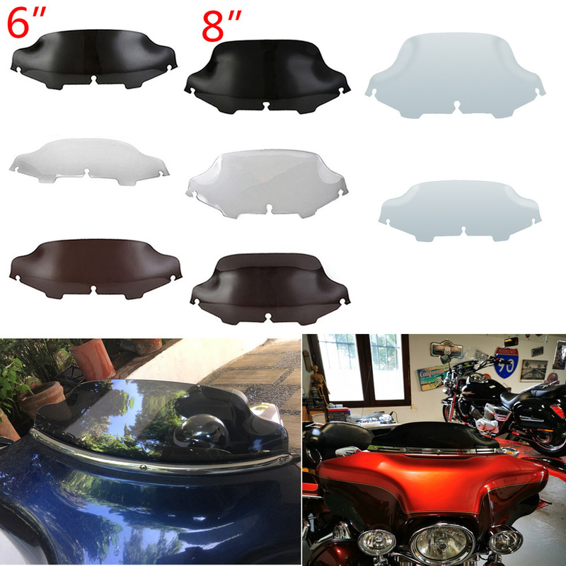 Motorcycle 6-inch 8-inch windshield wind baffle suitable for Harley Street gliding accessories wind shield