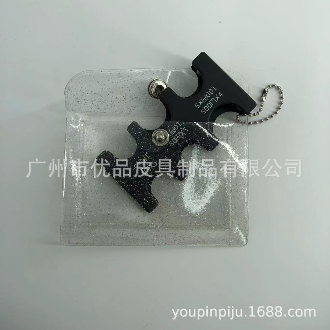 블랙 + 글리터 카드 슬롯 PVC
