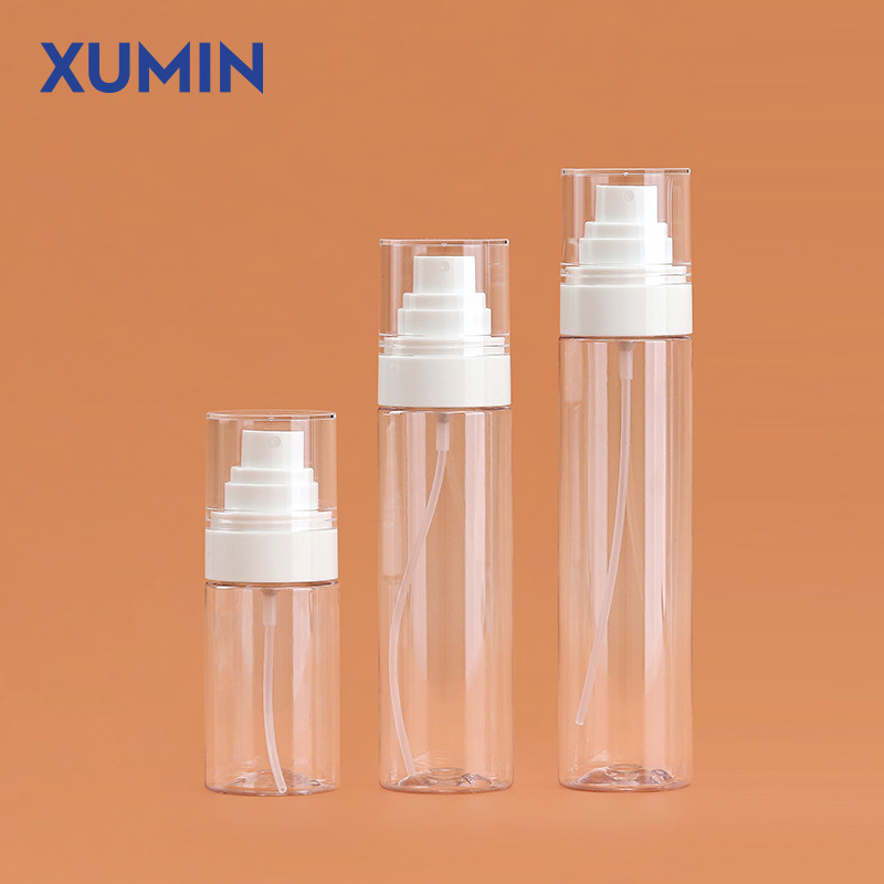 Botella de aerosol cosmético en stock 50ml botella de agua de maquillaje transparente / esfoliada botella de toner 100 - 120ml