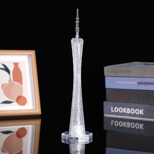 Guangzhou Tower Mini Waist Light Creative Gift Guangzhou Tower Plastic TV Tower Guangzhou Tower Shelf Decor Craft