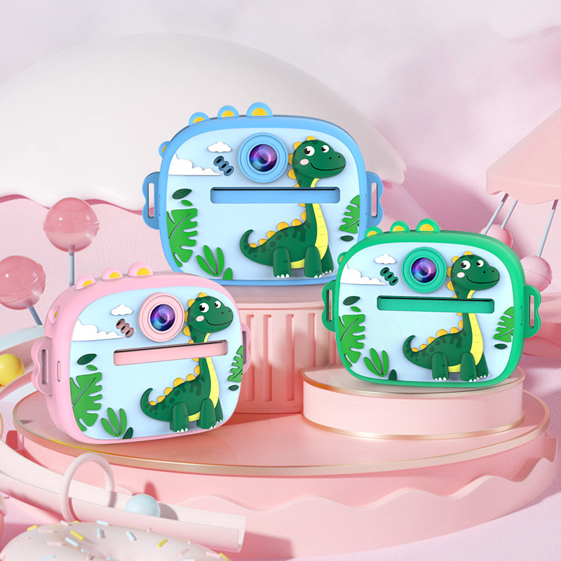 Nueva cámara de doble cámara linda de dibujos animados mini cámara Polaroid para niños