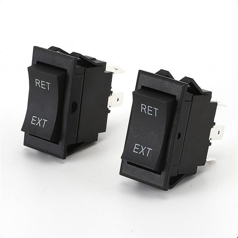 KCD2-7 Modified 12V RET EXT Lever Switch 6-Pin 3-Position Dual Reset Instant Switch Suitable for Cars Boats