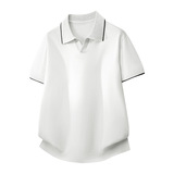 ZF8110-3D复古拼色翻领OLO衫男夏季薄款休闲针织短袖T恤上衣，男装针织衫/毛衣，星座614