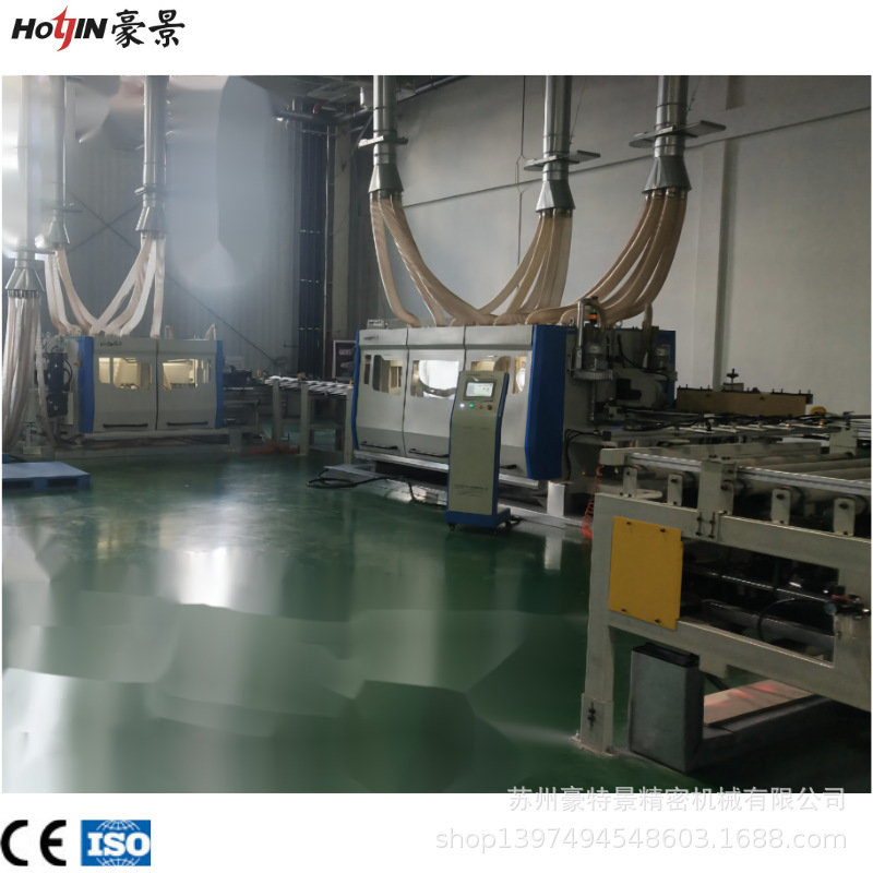 强化复合地板双端铣生产线半自动化设备地板开槽精密机械