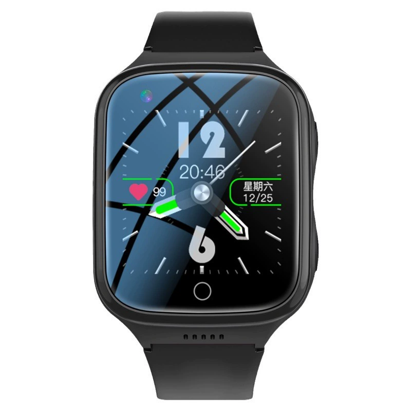 Синхронизация с телефоном, умные часы для пожилых, термометр, 4G, мониторинг сердцебиения