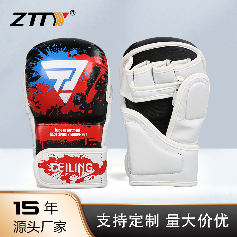 Ceiling nuevos guantes de lucha MMA Sanda serie UFC con medio dedo, guantes de lucha, equipo de lucha