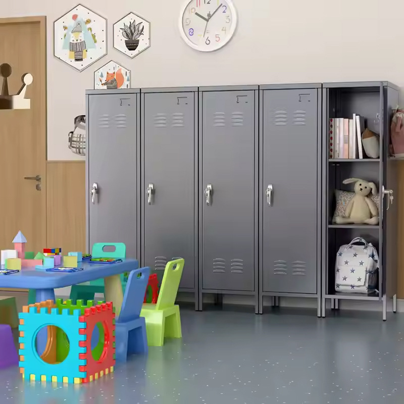Amazon venta caliente de una sola puerta armario de personal oficina escuela en casa gimnasio de acero armario de almacenamiento transfronterizo