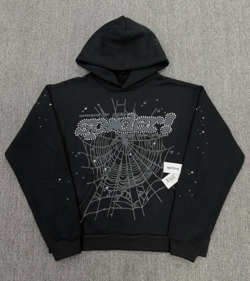 Sp5der PUNK Hoodie Black
