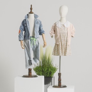 Tian Gong Kidsren's Cloth Model Props Clothing Mold Half-Length Window Display Kidsren's Clothing Shooting Clothing Store Display Stand Return