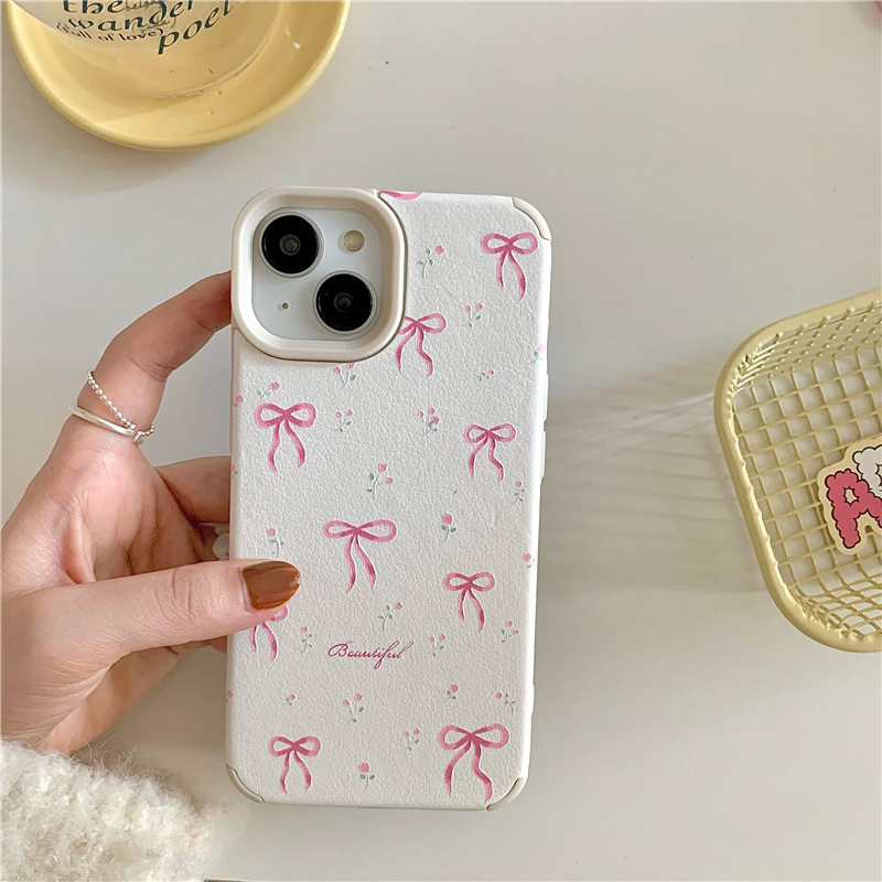 45g Weight iPhone Applicable Brands Phone Cases Classification tpu Material Ditsy Floral, Bow Knot Pattern Cartoon Style, Cute Style Tpu Ditsy Floral Bow Knot Cartoon Style Cute Phone Cases Phone Accessories 5