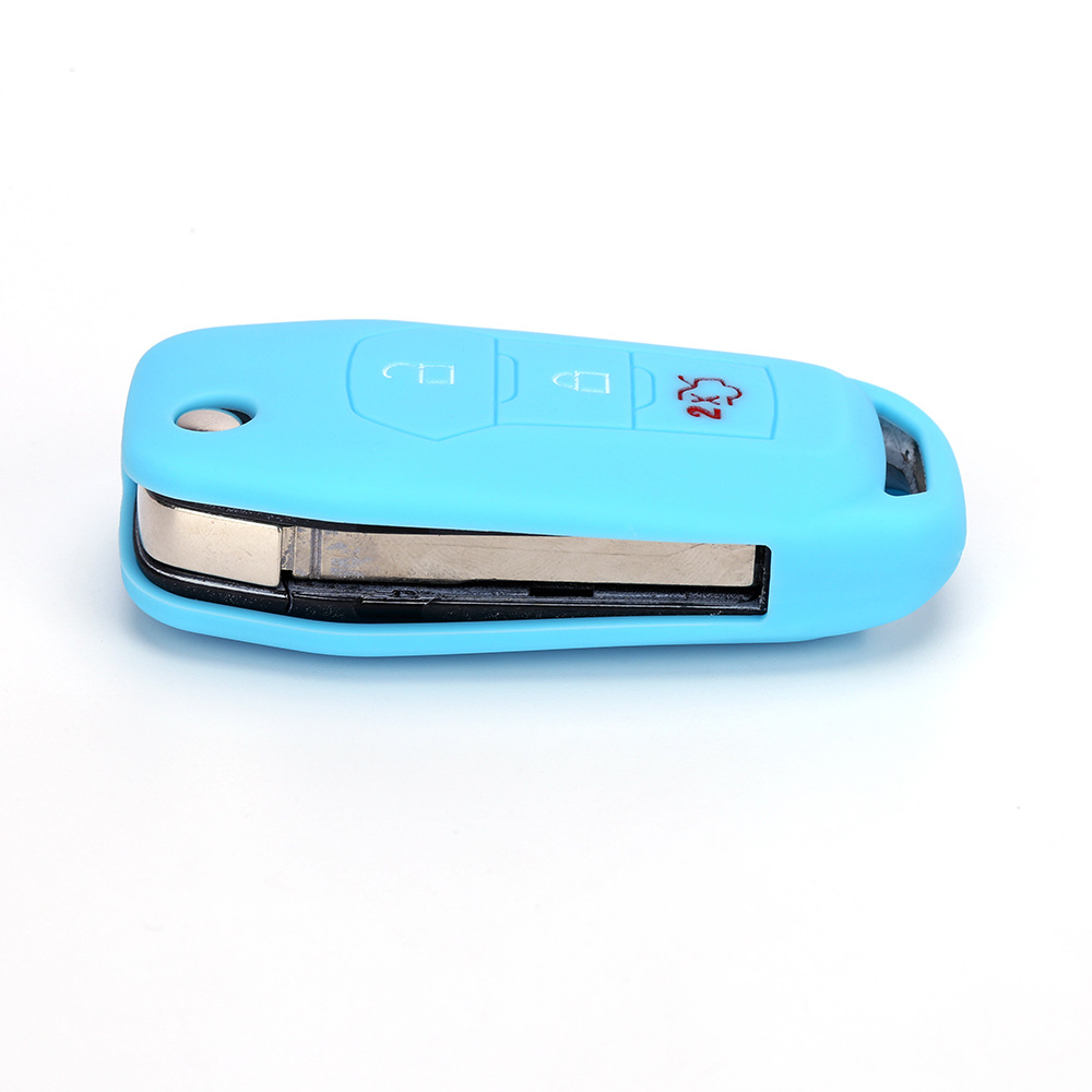 Silicone Key Cover for Ford Focus Mondeo 3-Button Folding Key