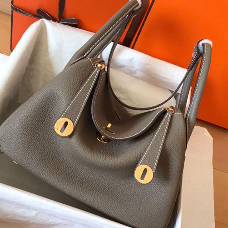 Women's Pillow Bag Top Grain Cowhide Leather Handbag Shoulder Bag Crossbody Genuine Leather Doctor Bag Large Capacity Commuter Bowling Bag - Thumbnail 6