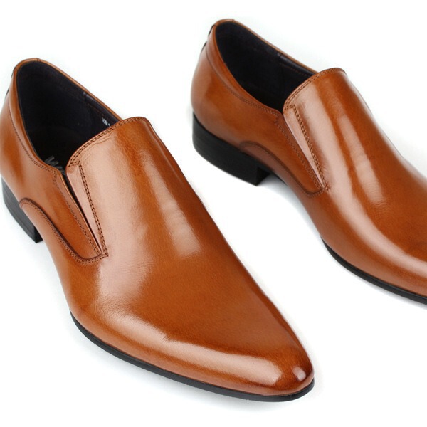 WOUFO Casual trend shoes English style pointed-toe