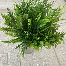塑料胶绿植北欧ins家居装饰仿真绿植植物墙园艺插花配草假草批发