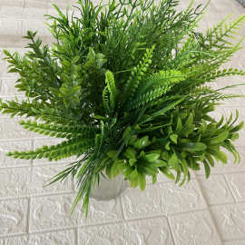 塑料胶绿植北欧ins家居装饰仿真绿植植物墙园艺插花配草假草批发