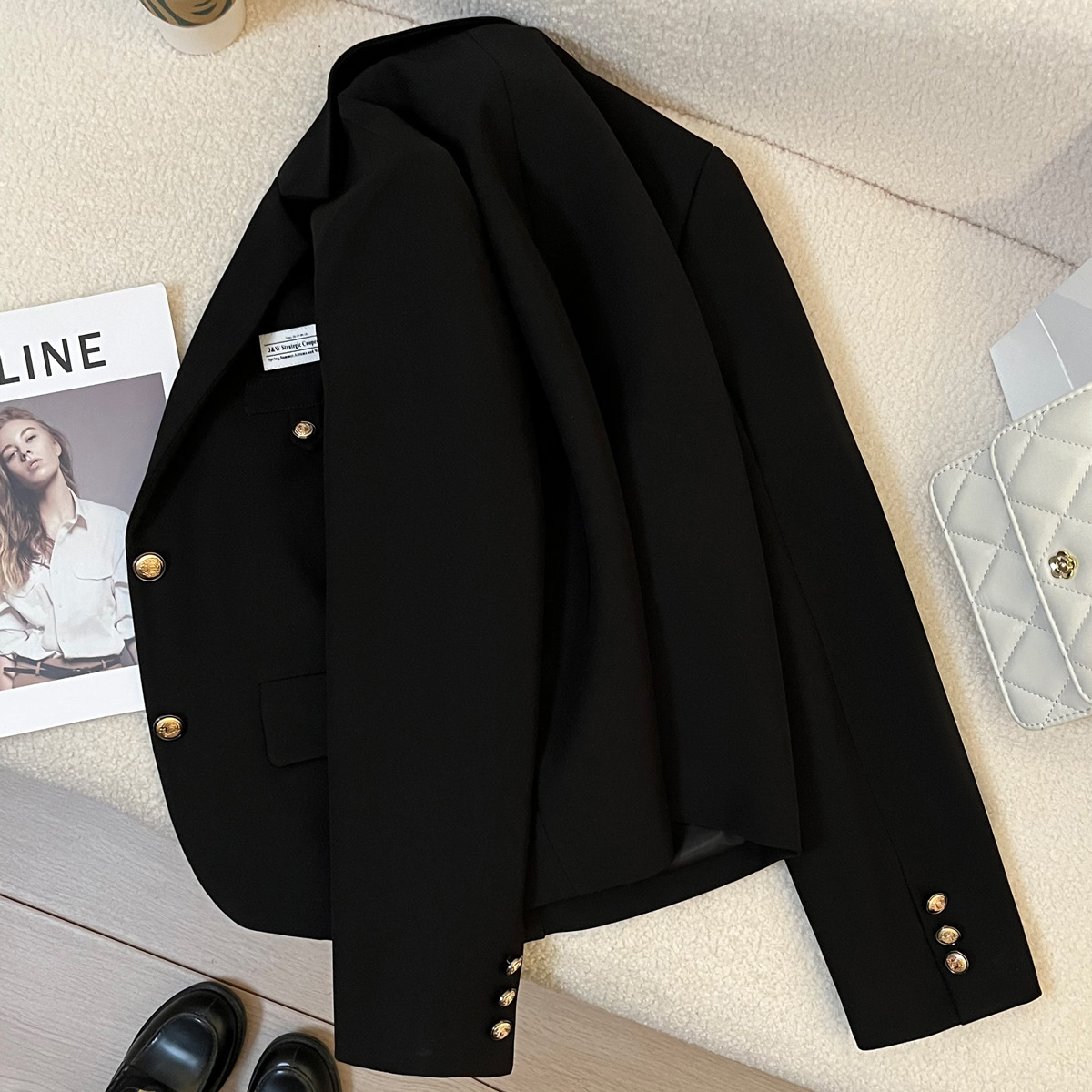 Women's Coat Long Sleeve Blazers Elegant Solid Color display picture 2