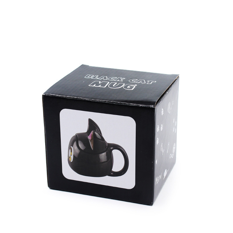 Cerámica hermosa chica gatito pareja en tazas de dibujos animados tazas de cerámica perimetral 3D tazas de estilo de marca