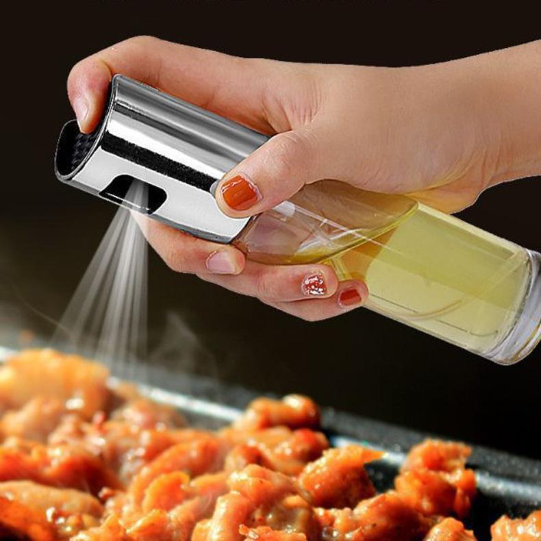 New 100ml Spray Bottle with Pressurized Atomization, Oil-Controlling Glass Bottle for Kitchen Home Use, Popular BBQ Spray Bottle