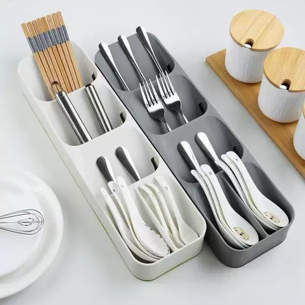 Cutlery Storage Box with Knife and Fork Separation, Kitchen Drawer Organizer, Summer Kitchen Accessories, Practical Kitchenware in Stock