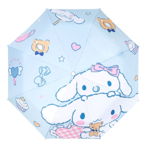 Umbrellas are fully automatic, safe and anti-rebound, children's umbrellas, sun protection, women's folding parasols, vinyl sun umbrellas