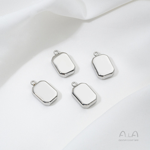 Fade-Resistant 316 Titanium Steel Four-Leaf Clover, Apricot Leaf, Mangosteen, Star, Sun, and Moon Charms – Geometric Pendant for DIY Jewelry & Accessories