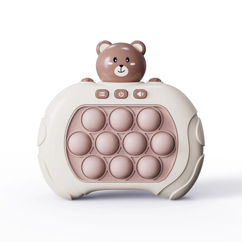 Empuje de mano música educación temprana rompecabezas juego de empuje rápido descompresión lindo ratón golpeando la máquina entrada juguete de prensa