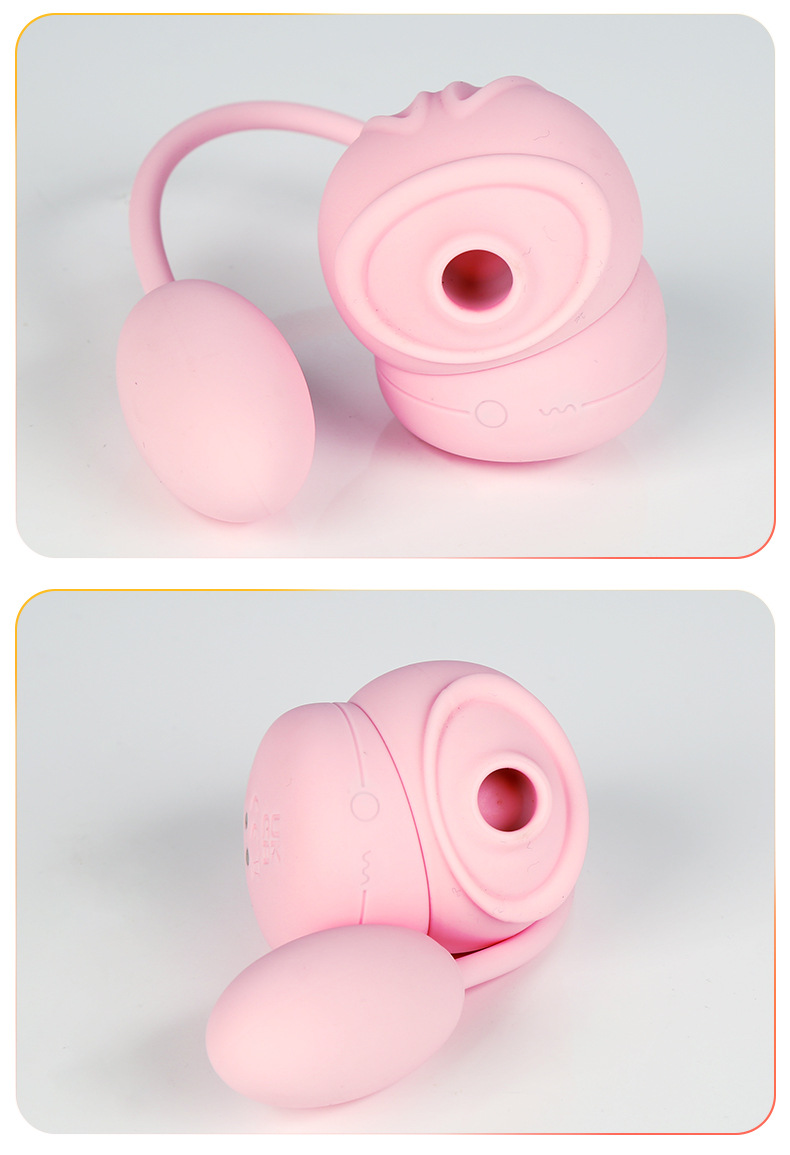 Mimi Rabbit Sucking Vibrating Egg – Silicone Wearable Teasing Device in Pink — detail image 26