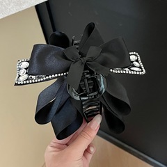 轻奢高级感闪锆蝴蝶结鲨鱼夹抓夹甜美时尚气质后脑勺夹子发饰