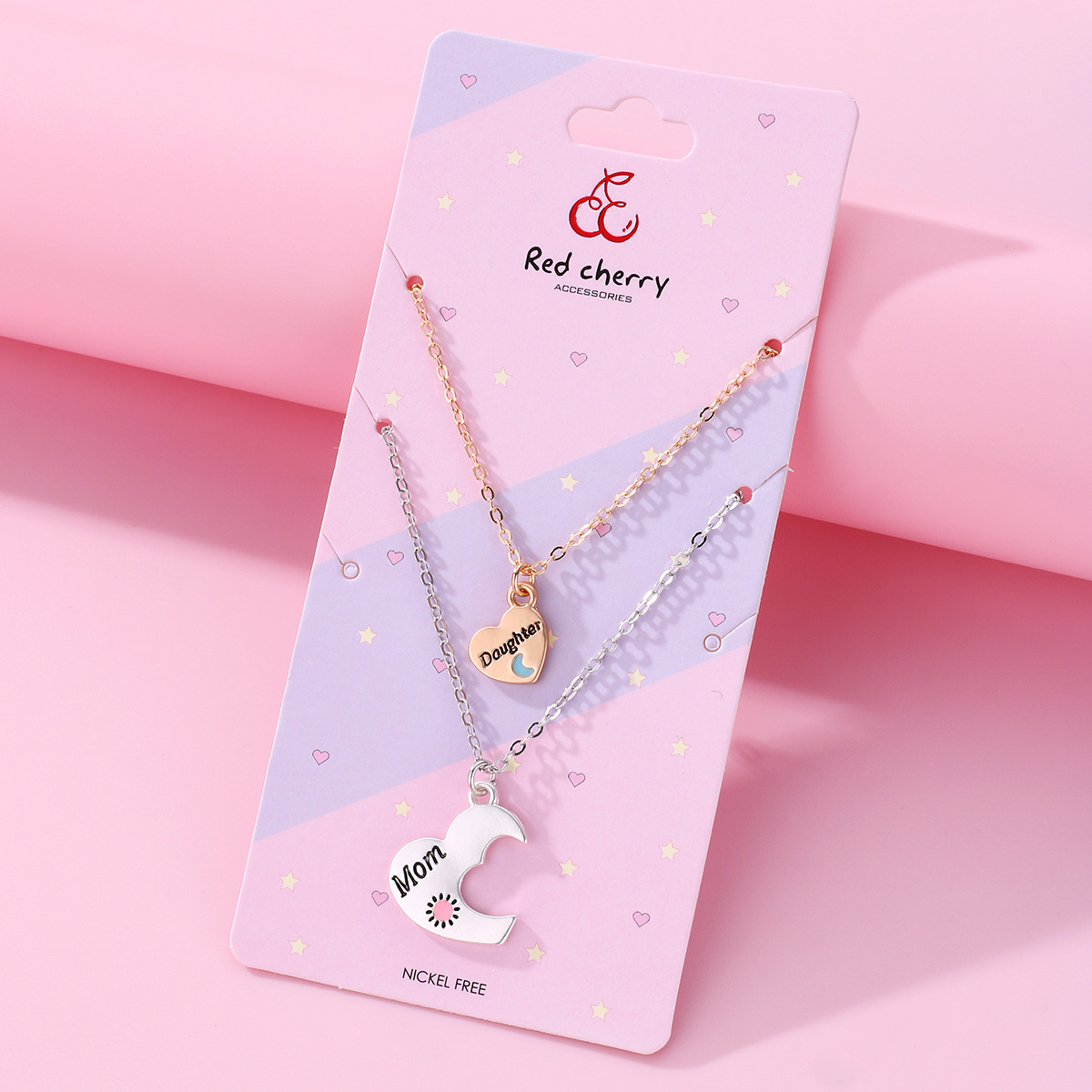 Plating Design Cute Letter Moon Heart Shape Alloy Plating Mother'S Day Unisex Pendant Necklace