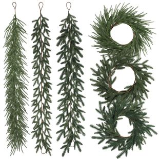 Cross-Border Simulation Fuke Pine Vine Christmas Halloween Pine Needles Simulated Flower Scene Decorative Ornaments Props Wholesale