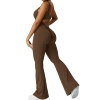 Yoga jumpsuit-chestnut brown