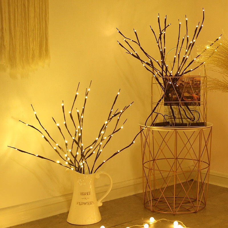 LED simulated branch string lights, Nordic-style, warm-toned floor lamps for bedroom and room decoration, perfect for festive occasions LED simulated branch string lights, Nordic-style, warm-toned floor lamps for bedroom and room decoration, perfect for festive occasions