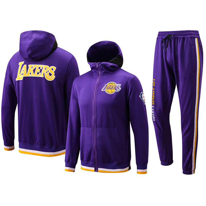 Supports Customization of the 2025 New Nba 75Th Anniversary Basketball Sportswear Set, Outdoor Casual Hooded Jacket