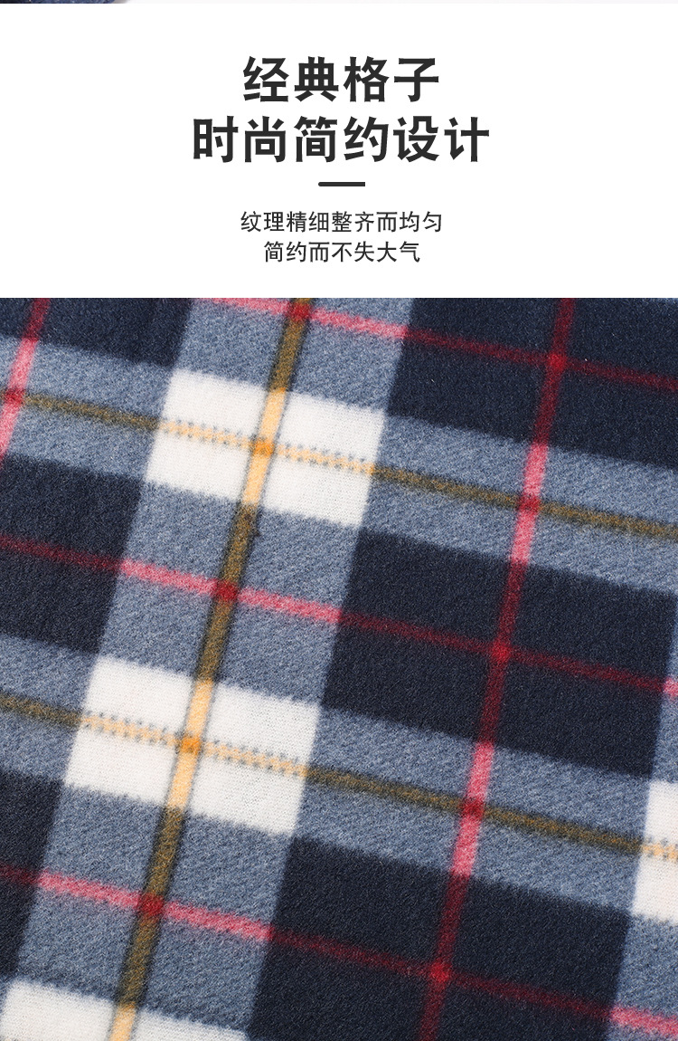 Women's Fashion Plaid Double-sided Velvet Tassel Winter Scarves display picture 14