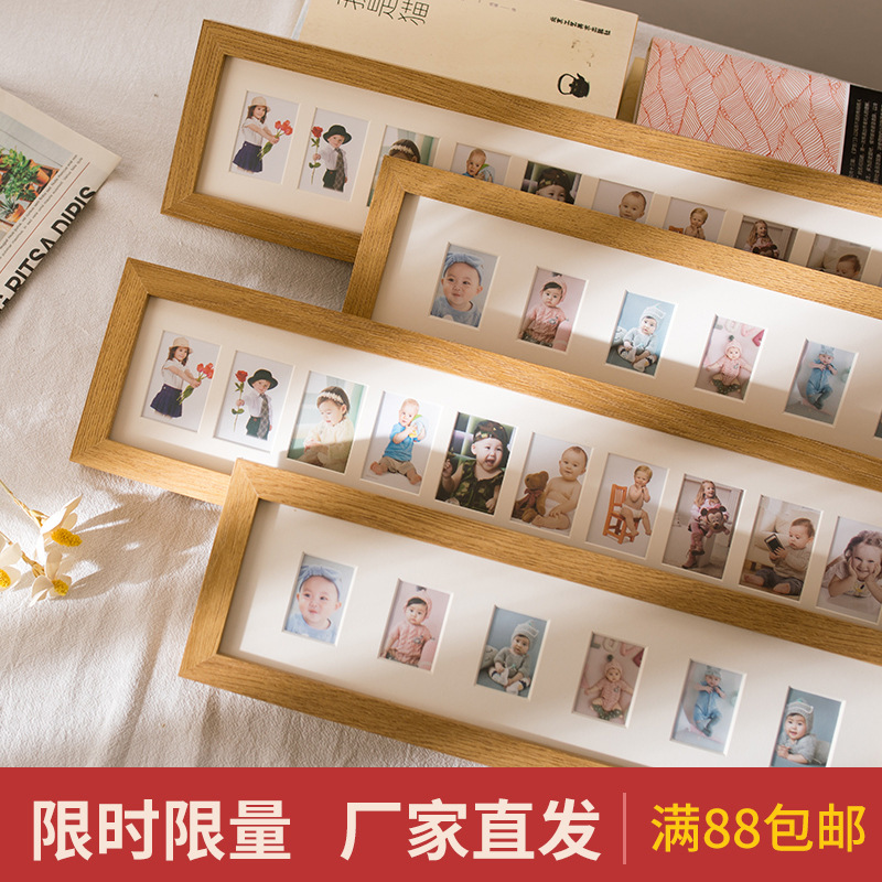 Children's Id Photo Frame Stage New Baby Growth Record Photo Frame Baby 2inch Photo Commemorative Frame in Stock