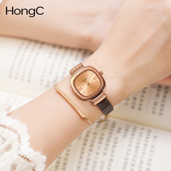 C011 retro small square watch black gold small sugar cube watch student party ladies quartz watch waterproof female watch