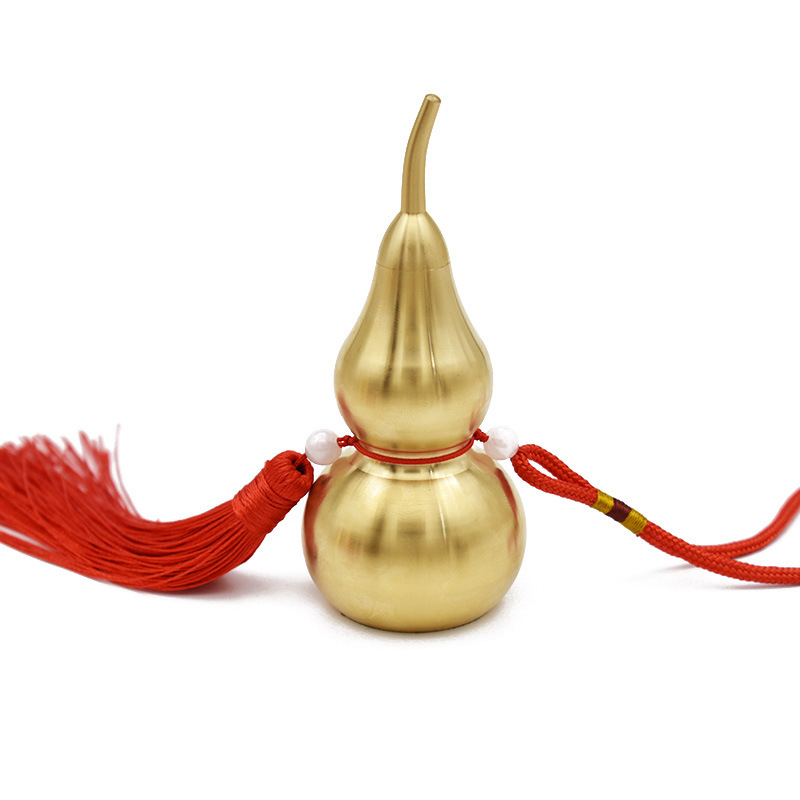 Open copper gourd hanging decoration pure copper gourd open cover hollow copper gourd ornaments large and small crafts factory direct sales