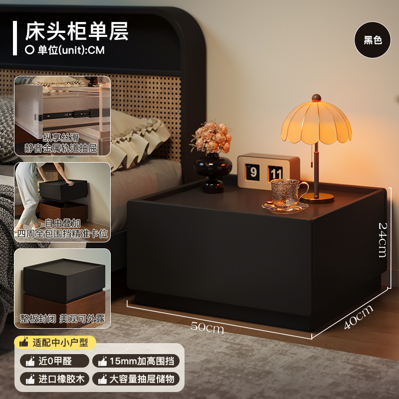 Todo el armario de cabecera de madera sólida creativo casero armario de almacenamiento de dormitorio 2025 nuevo armario de cabecera de cama de estilo medieval