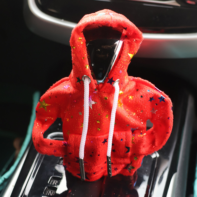 跨境新款反光汽车档把套变速杆装饰迷你小卫衣防手汗档位保护套