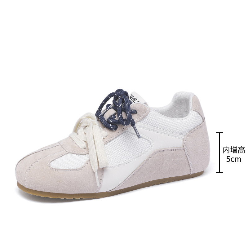 厳選された女性用ドイツトレーニングシューズ、多用途なカラーマッチング5cmインナー身長増加シューズ、カジュアルで通気性のあるスポーツシューズ、女性用韓国カジュアルシューズ|undefined