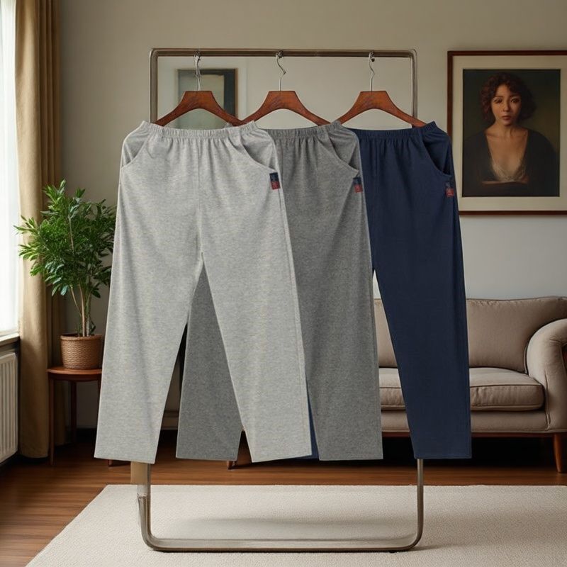 Men's Pajamas Spring and Autum Loose Sports Casual Wearable Home Cotton Summer Pajamas Men's Home Pants