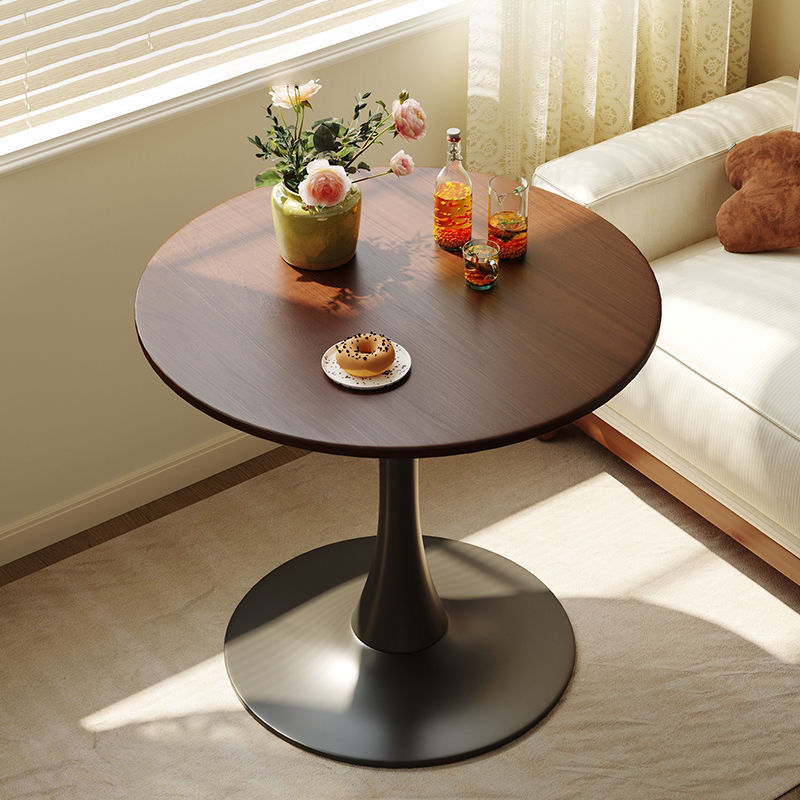 Round Negotiation Table and Chairs for Home Living Room Leisure Coffee Table Milk Tea Shop Nordic Dining Table Balcony Tulip Round Table