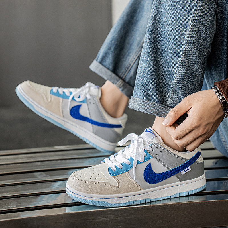 [Putian Shoes] Nike Official AJ Men's Shoes New Sea Salt Blue Air Force Sneakers Sports Trend Low-top Casual Shoes