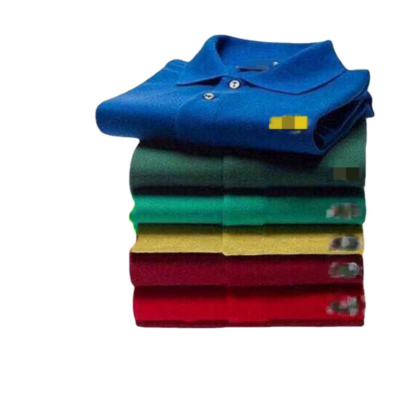 2021 summer new solid color short-sleeved large size T-shirt foreign trade men POLO shirt male business T-shirt lapel clothing