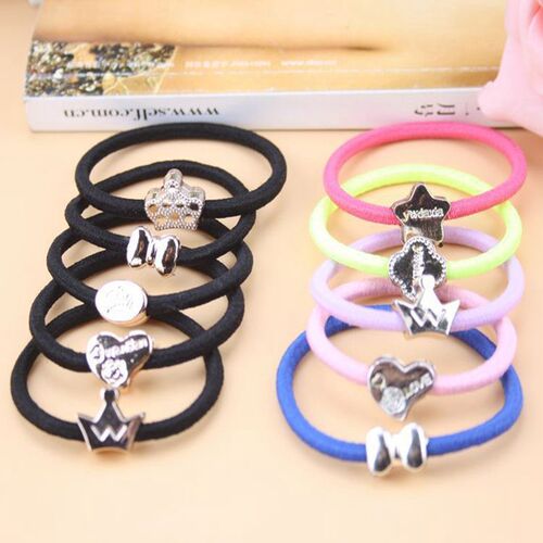 Cross-border new style gold bead hair band hair accessories Korean style hair rope hair tie rubber band 2 yuan store source jewelry