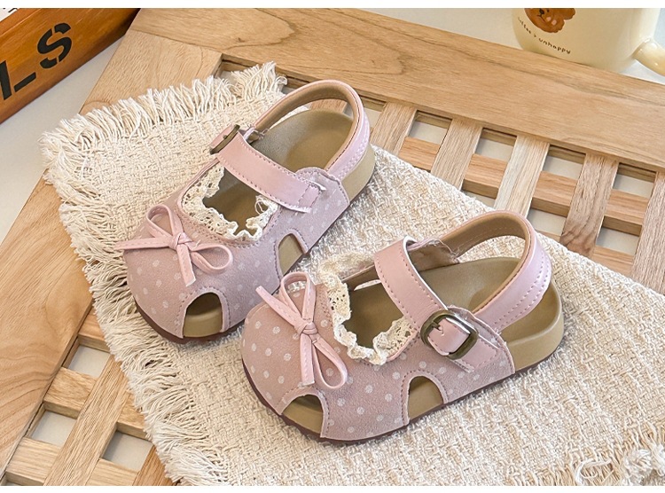 Mädchen Sandalen Mit Spitzenbesatz Und Weicher Sohle Für Kinder_voghion.com