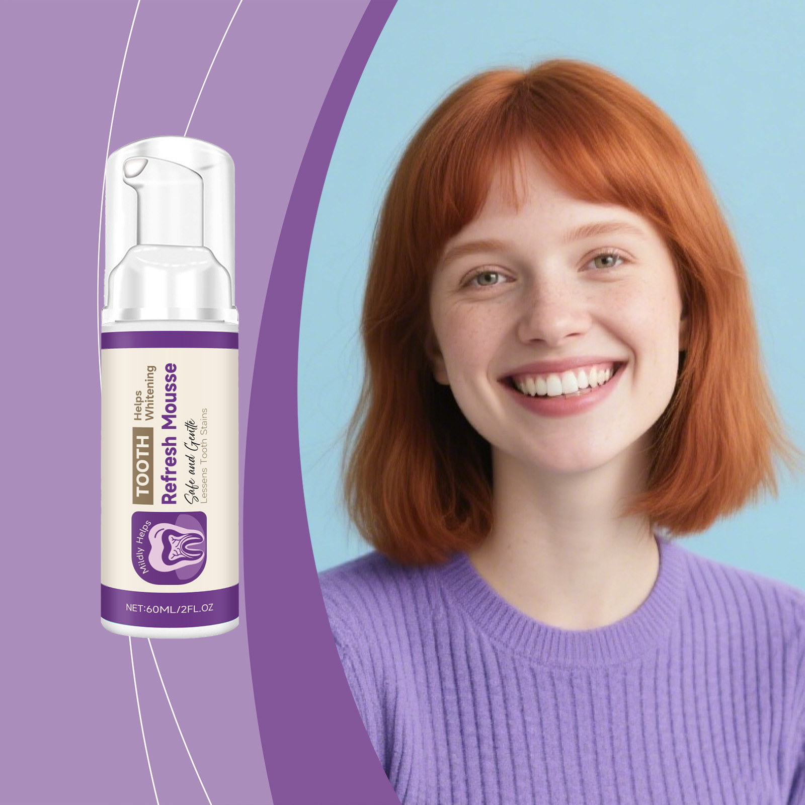 牙齿清新慕斯 温和亮泽呵护牙齿表面清洁口腔异味舒适洁净护理