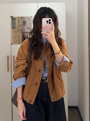 高级感独特漂亮翻领夹克外套女秋冬季2025新款今年流行小个子上衣
